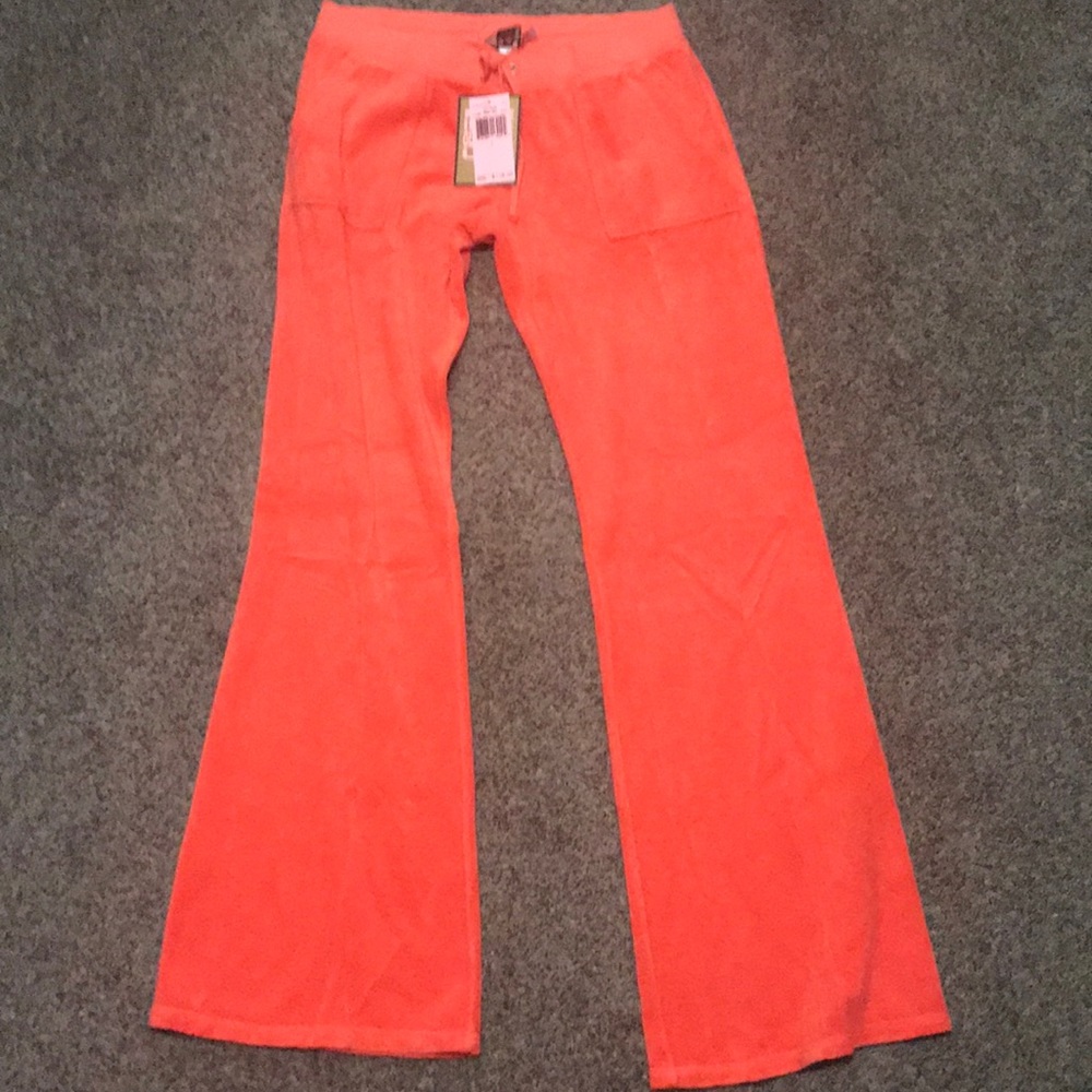 JUICY COUTURE ORANGE TRACK PANTS NWT